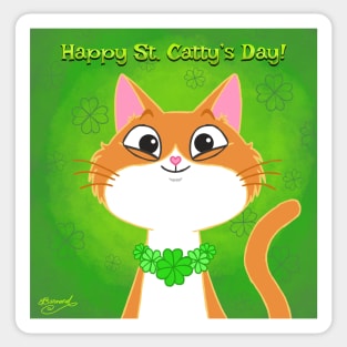 Happy St. Catty's Day! Sticker